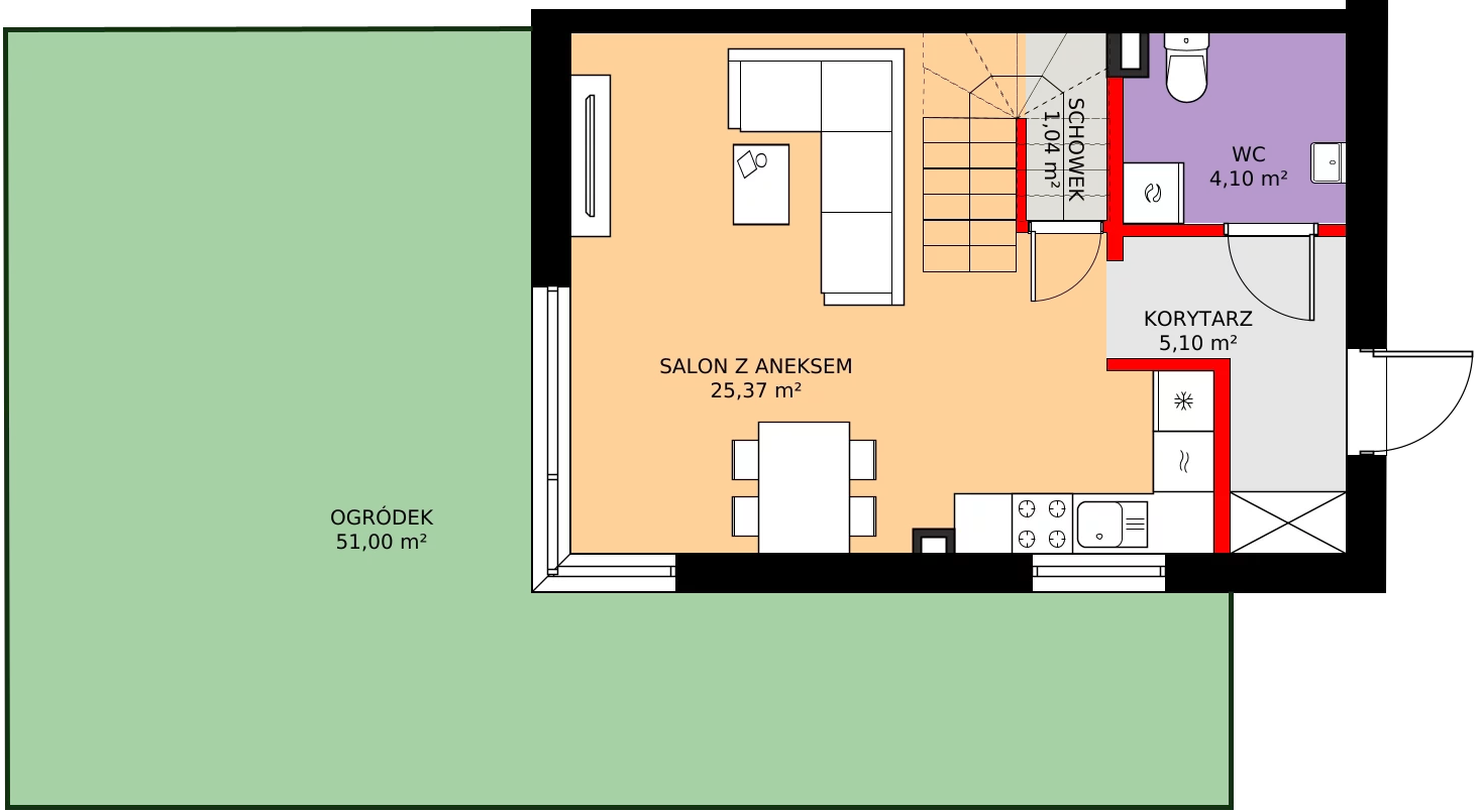 Dom 76,50 m², oferta nr 28A, Zielono Mi 2, Podolszyn, ul. Zielona