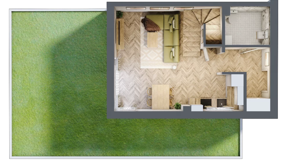 Dom 76,50 m², oferta nr 28A, Zielono Mi 2, Podolszyn, ul. Zielona