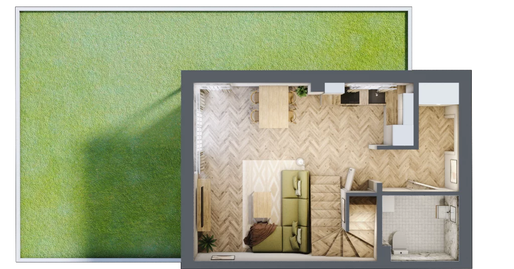 Dom 76,50 m², oferta nr 29B, Zielono Mi 2, Podolszyn, ul. Zielona