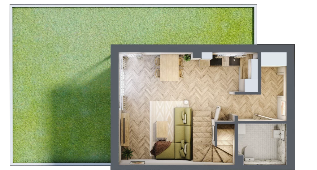 Dom 76,50 m², oferta nr 33B, Zielono Mi 2, Podolszyn, ul. Zielona