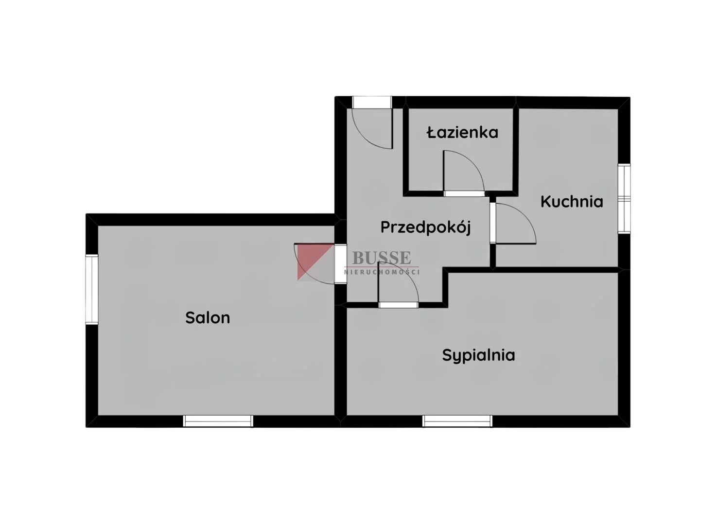 Mieszkanie dwupokojowe 47,60 m², Stargard, Sprzedaż