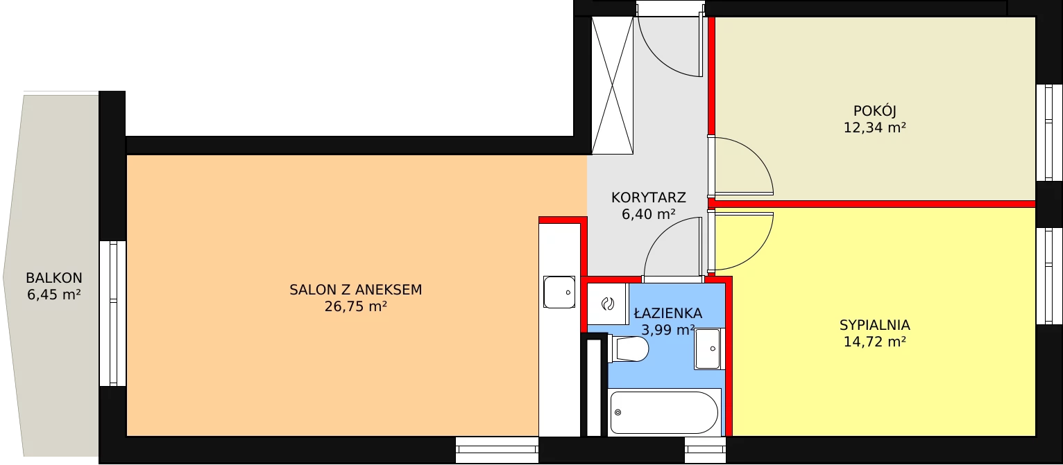 Mieszkanie 64,20 m², piętro 2, oferta nr W2/M9, Osiedle Nelle II, Wrocław, Lipa Piotrowska, Psie Pole, ul. Waniliowa