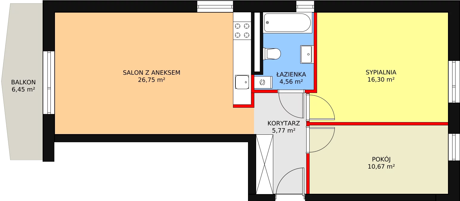 Mieszkanie 64,05 m², piętro 2, oferta nr W3/M7, Osiedle Nelle II, Wrocław, Lipa Piotrowska, Psie Pole, ul. Waniliowa