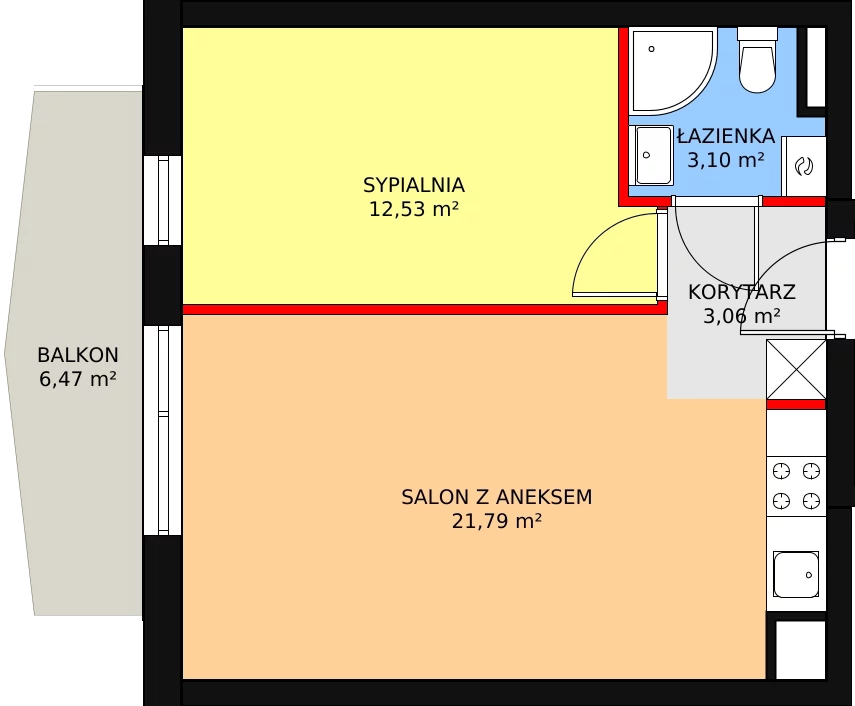 Mieszkanie 40,48 m², piętro 2, oferta nr W3/M8, Osiedle Nelle II, Wrocław, Lipa Piotrowska, Psie Pole, ul. Waniliowa