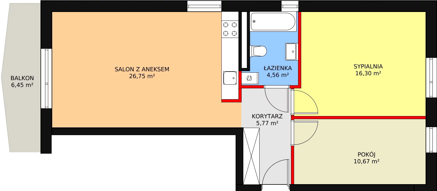 Mieszkanie 64,05 m², piętro 2, oferta nr W4/M7, Osiedle Nelle II, Wrocław, Lipa Piotrowska, Psie Pole, ul. Waniliowa