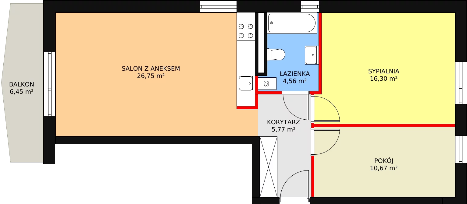 Mieszkanie 64,05 m², piętro 2, oferta nr W5/M7, Osiedle Nelle II, Wrocław, Lipa Piotrowska, Psie Pole, ul. Waniliowa