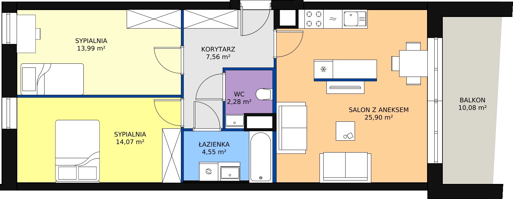 Zalety mieszkania 67.9 m², 21