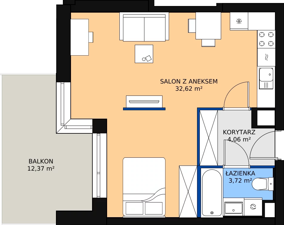 Zalety mieszkania 40.06 m², 24