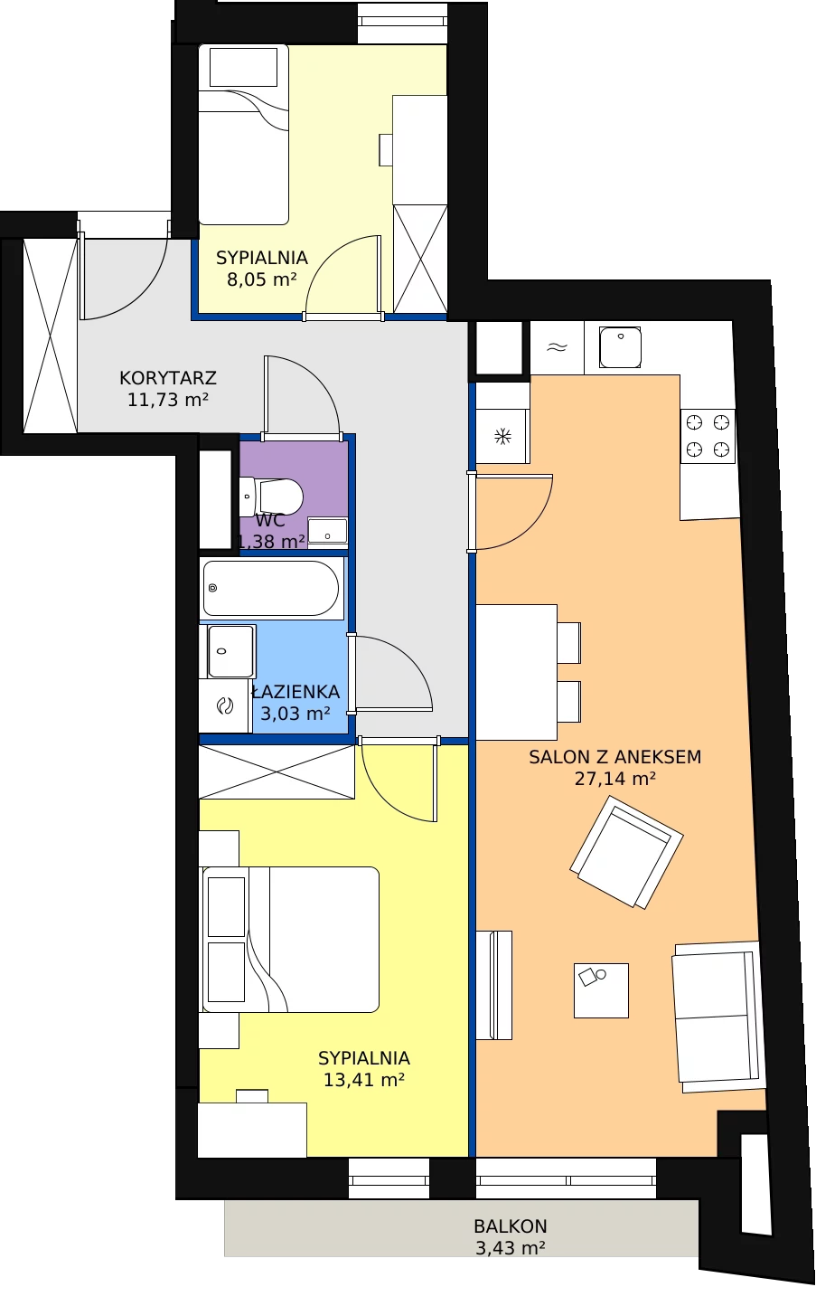 Zalety mieszkania 65.02 m², 19