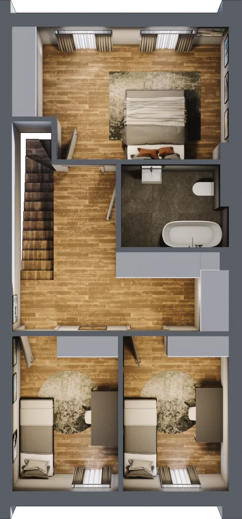 Dom 107,20 m², oferta nr 7F, Domy na Pszennej, Łódź, Polesie, Stare Polesie, ul Pszenna 7