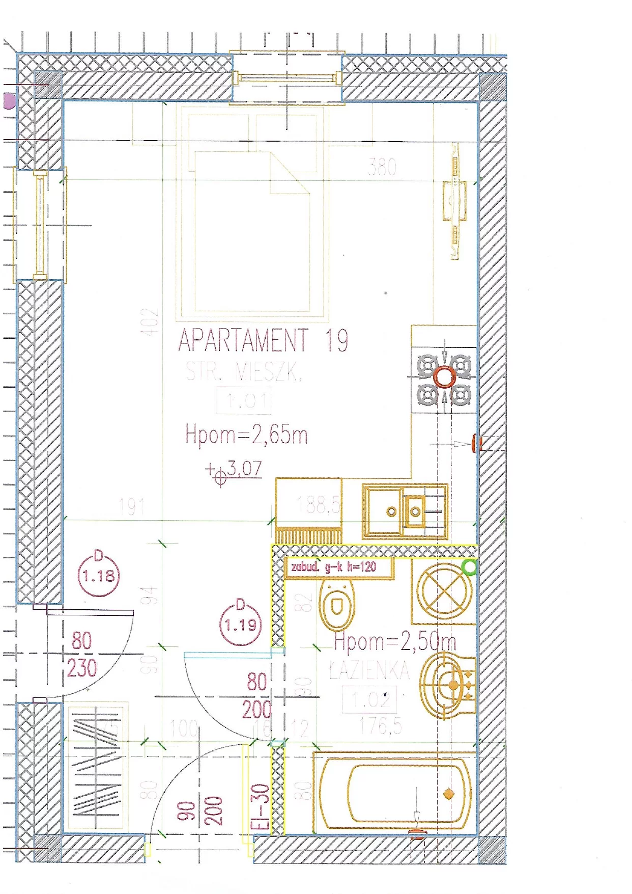 Apartament 24,76 m², piętro 1, oferta nr 19, Perła Mórz, Sianożęty, ul. Lotnicza 1