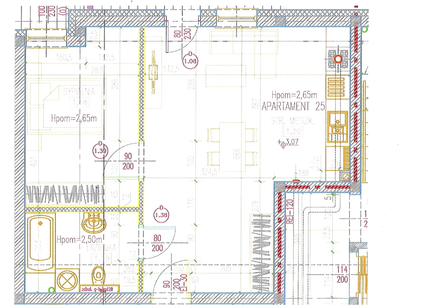 2 pokoje, apartament 46,59 m², piętro 1, oferta nr 25, Perła Mórz, Sianożęty, ul. Lotnicza 1