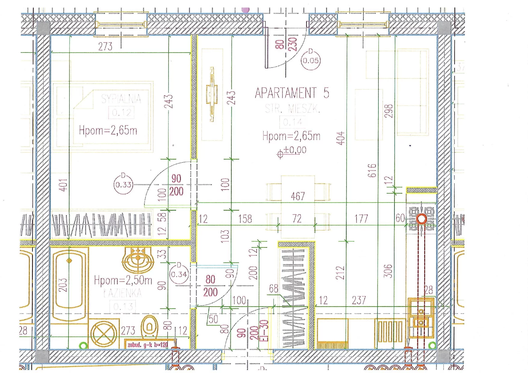 2 pokoje, apartament 44,86 m², parter, oferta nr 5, Perła Mórz, Sianożęty, ul. Lotnicza 1