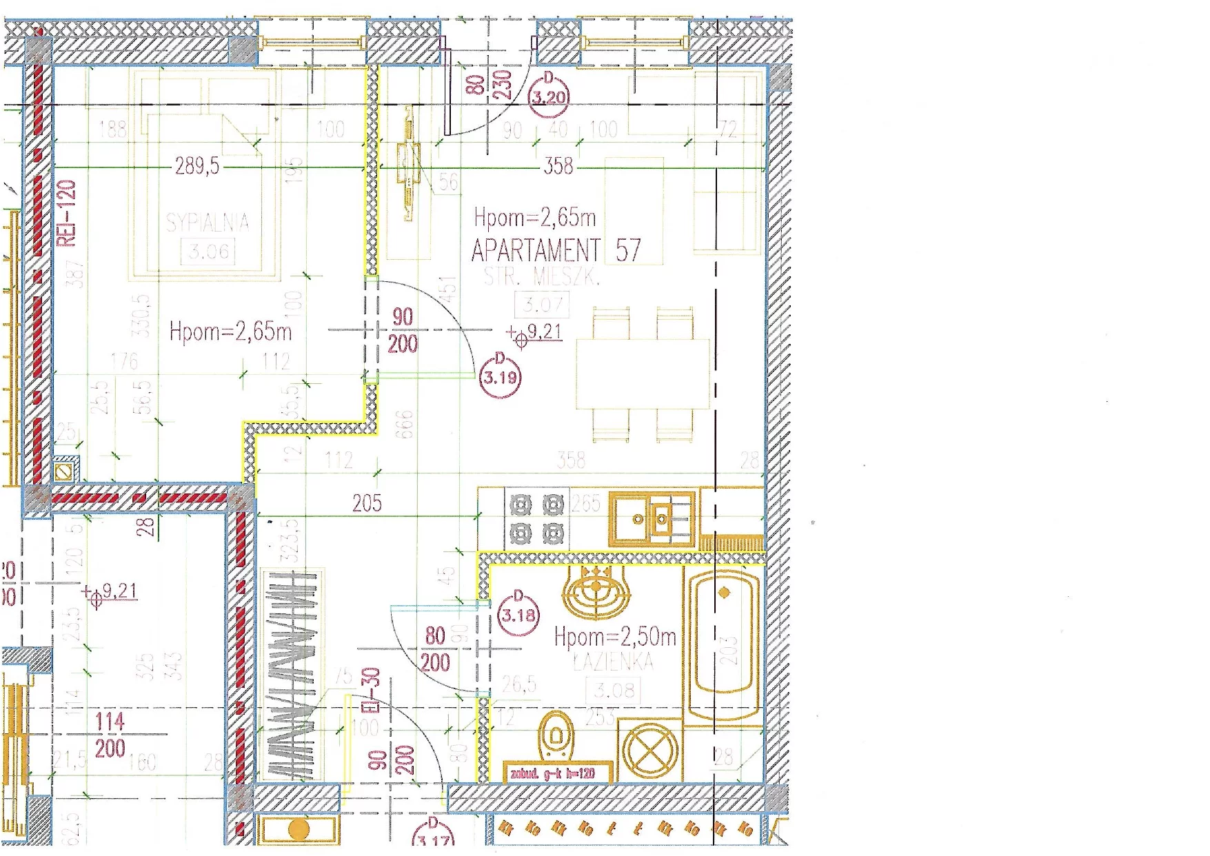 2 pokoje, apartament 37,34 m², piętro 3, oferta nr 57, Perła Mórz, Sianożęty, ul. Lotnicza 1