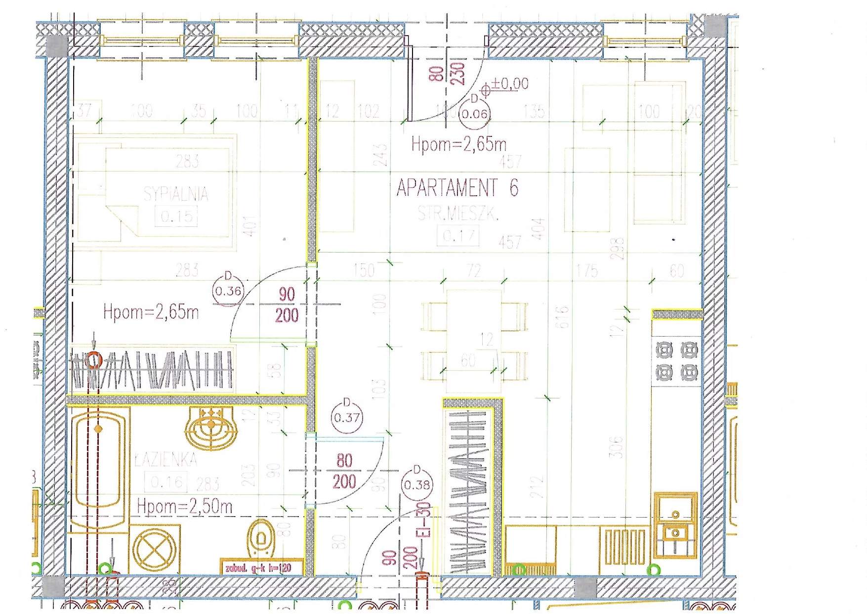 2 pokoje, apartament 44,85 m², parter, oferta nr 6, Perła Mórz, Sianożęty, ul. Lotnicza 1