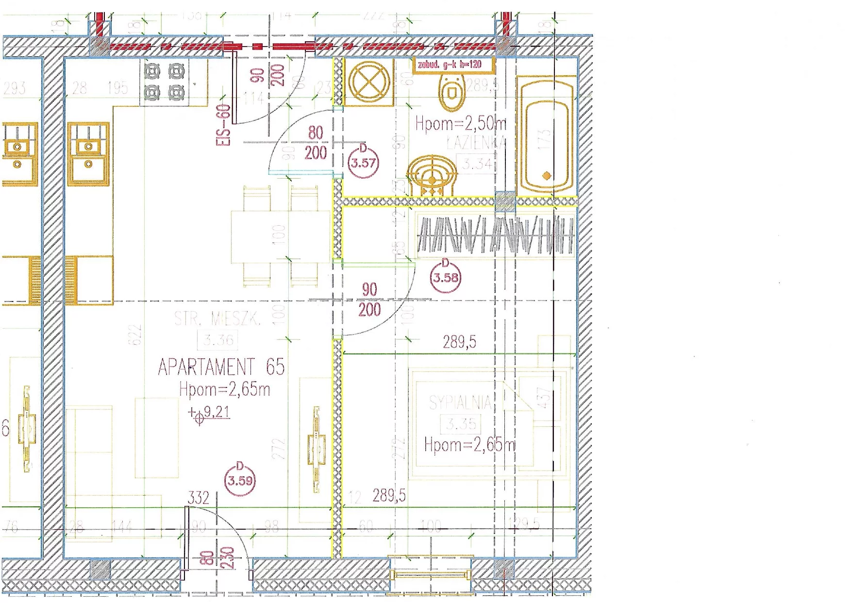 2 pokoje, apartament 38,29 m², piętro 3, oferta nr 65, Perła Mórz, Sianożęty, ul. Lotnicza 1