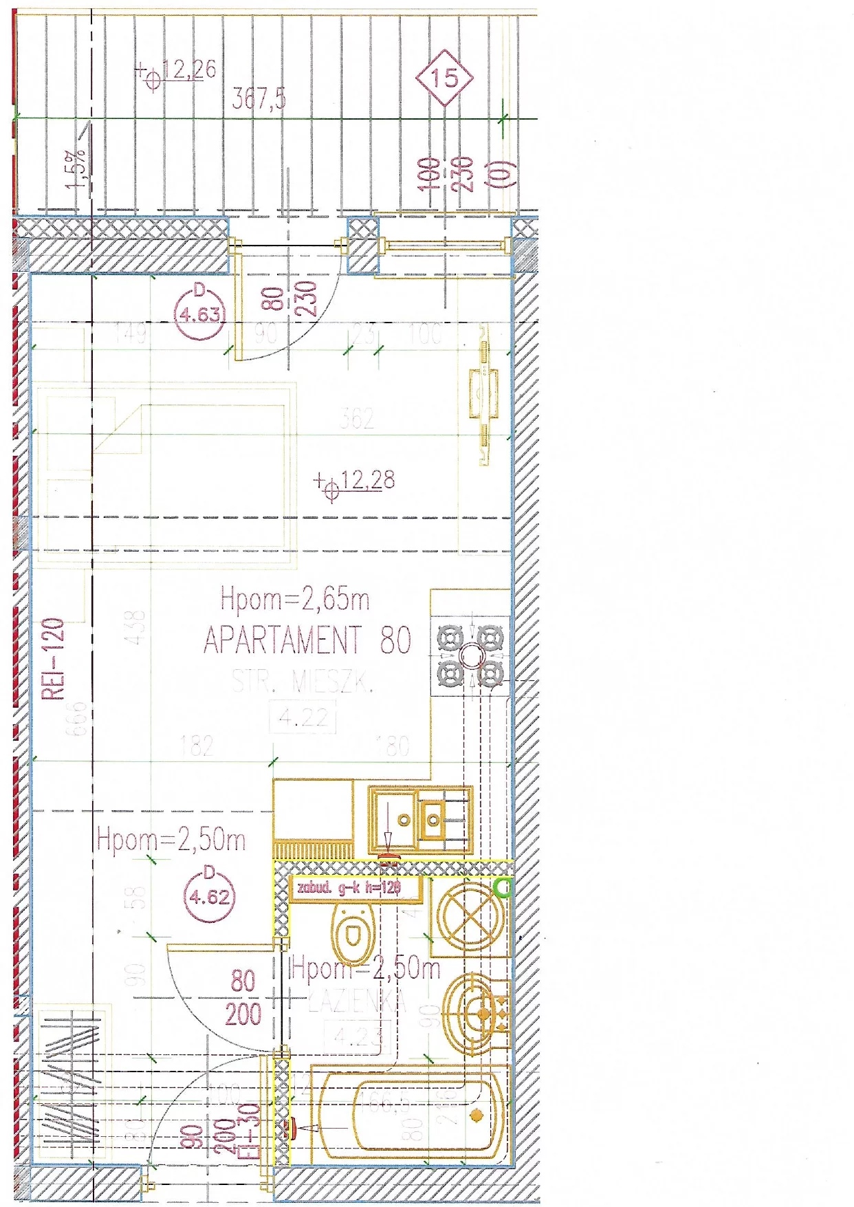 Apartament 23,63 m², piętro 4, oferta nr 80, Perła Mórz, Sianożęty, ul. Lotnicza 1