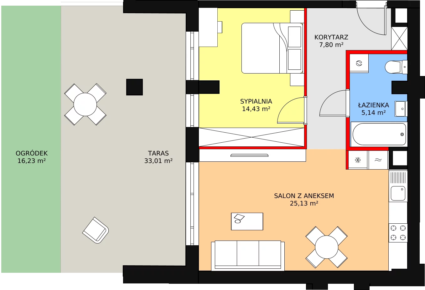 Apartament 52,50 m², parter, oferta nr B 0.1, Melody Park, Łódź, Śródmieście, Śródmieście-Wschód, ul. Pomorska 72/74