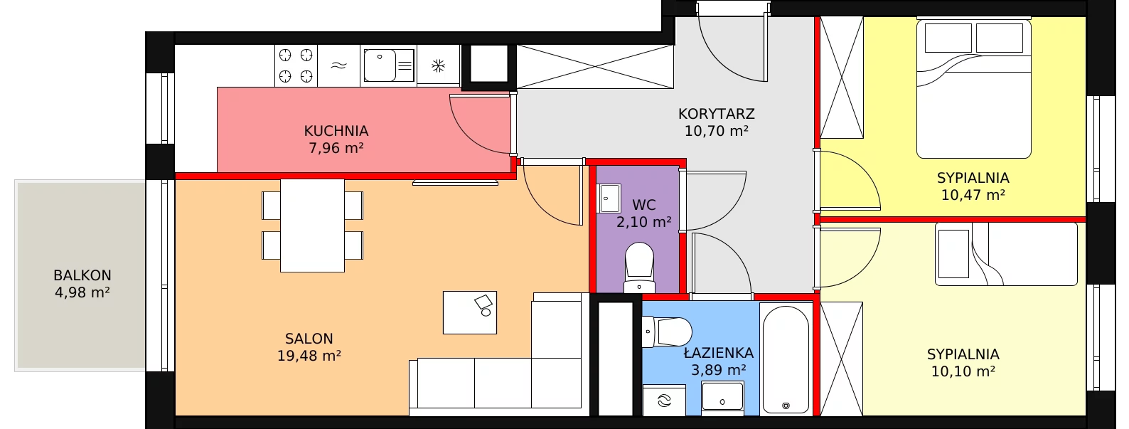 Mieszkanie 64,70 m², piętro 1, oferta nr M1/17, Orzechowa, Warszawa, Włochy, Raków, ul. Orzechowa 3