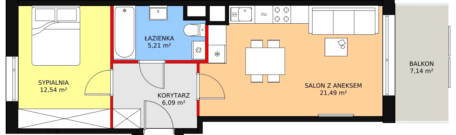 Mieszkanie 45,33 m², piętro 3, oferta nr M3/10, Orzechowa, Warszawa, Włochy, Raków, ul. Orzechowa 3