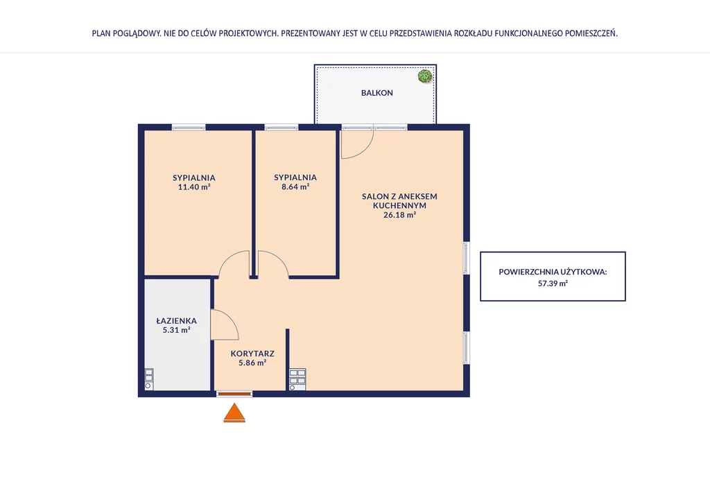 3 pokoje, mieszkanie 57,39 m², piętro 1, oferta nr , 54178/2517/OMS, Warszawa, Białołęka, Białołęka, Kąty Grodziskie