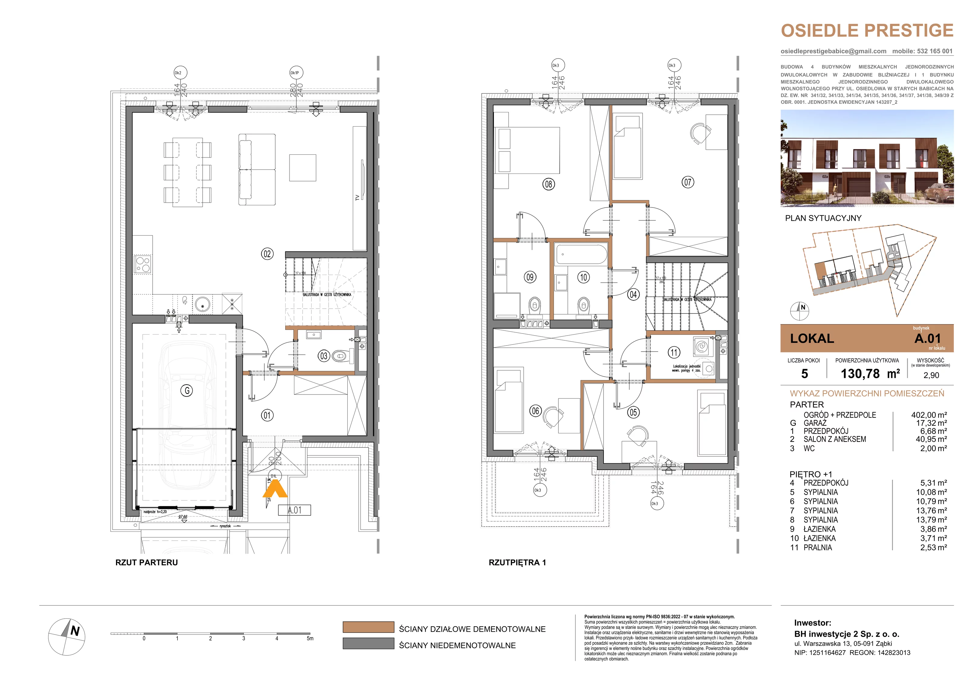 Dom 130,78 m², oferta nr A.1, Osiedle Prestige, Stare Babice, ul. Osiedlowa