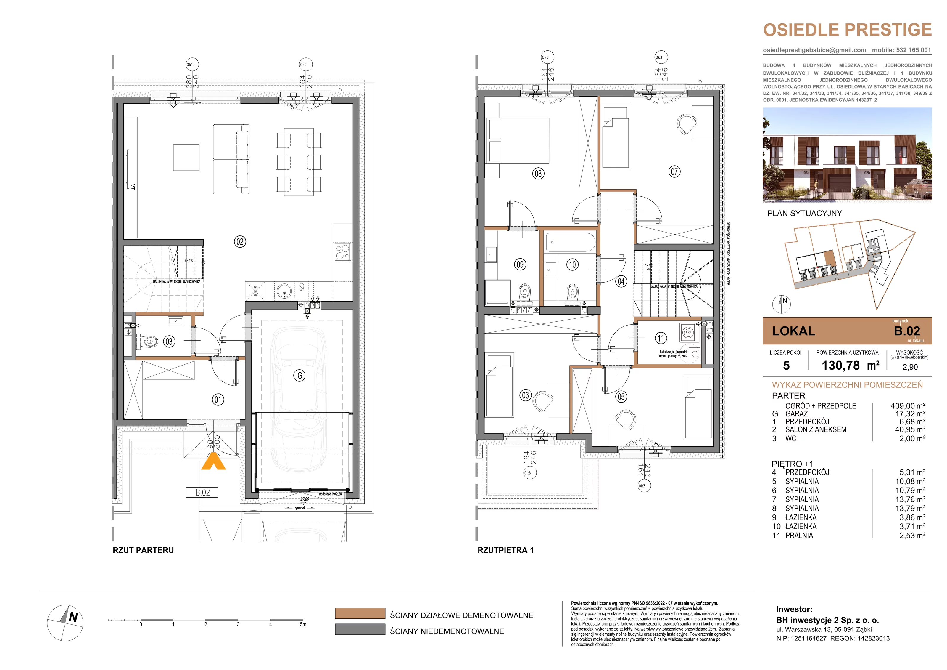 Dom 130,78 m², oferta nr B.2, Osiedle Prestige, Stare Babice, ul. Osiedlowa