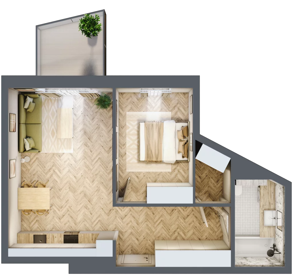 2 pokoje, mieszkanie 53,96 m², piętro 3, oferta nr A40, Nowy Reden, Dąbrowa Górnicza, Reden, ul. Przemysłowa