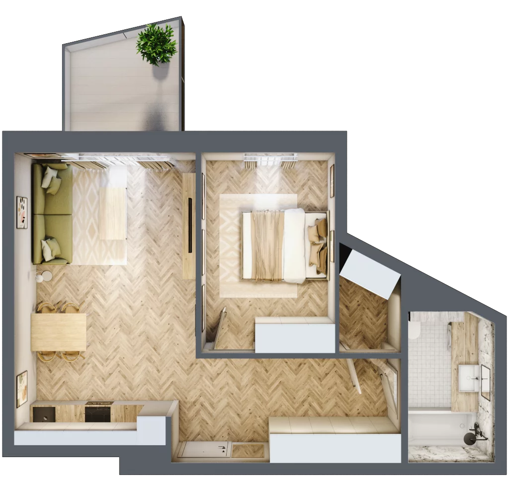 2 pokoje, mieszkanie 54,19 m², piętro 4, oferta nr A51, Nowy Reden, Dąbrowa Górnicza, Reden, ul. Przemysłowa