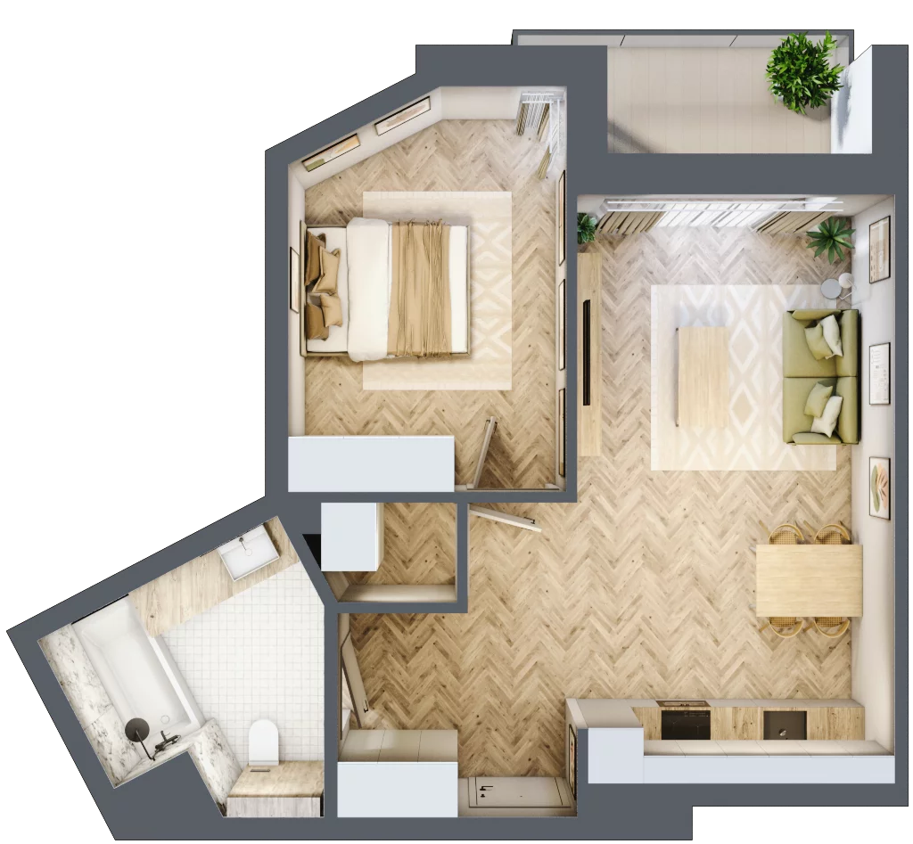 2 pokoje, mieszkanie 51,47 m², piętro 2, oferta nr A78, Nowy Reden, Dąbrowa Górnicza, Reden, ul. Przemysłowa