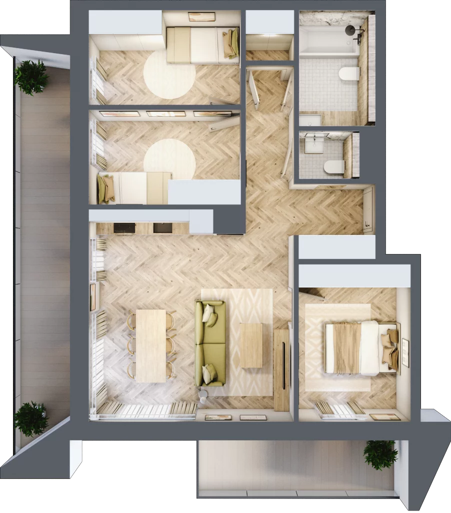 4 pokoje, mieszkanie 73,36 m², piętro 3, oferta nr A29, Nowa Częstochowa Małopolska, Częstochowa, Częstochówka-Parkitka, ul. Małopolska