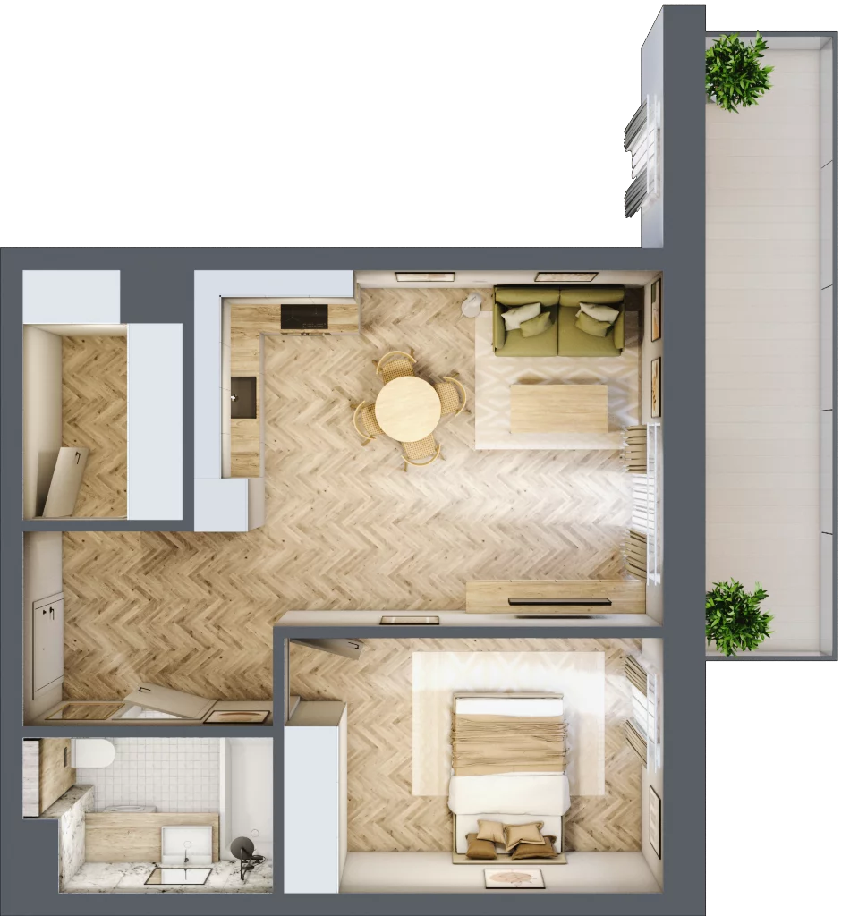 2 pokoje, mieszkanie 47,99 m², piętro 2, oferta nr C18, Nowa Częstochowa Małopolska, Częstochowa, Częstochówka-Parkitka, ul. Małopolska