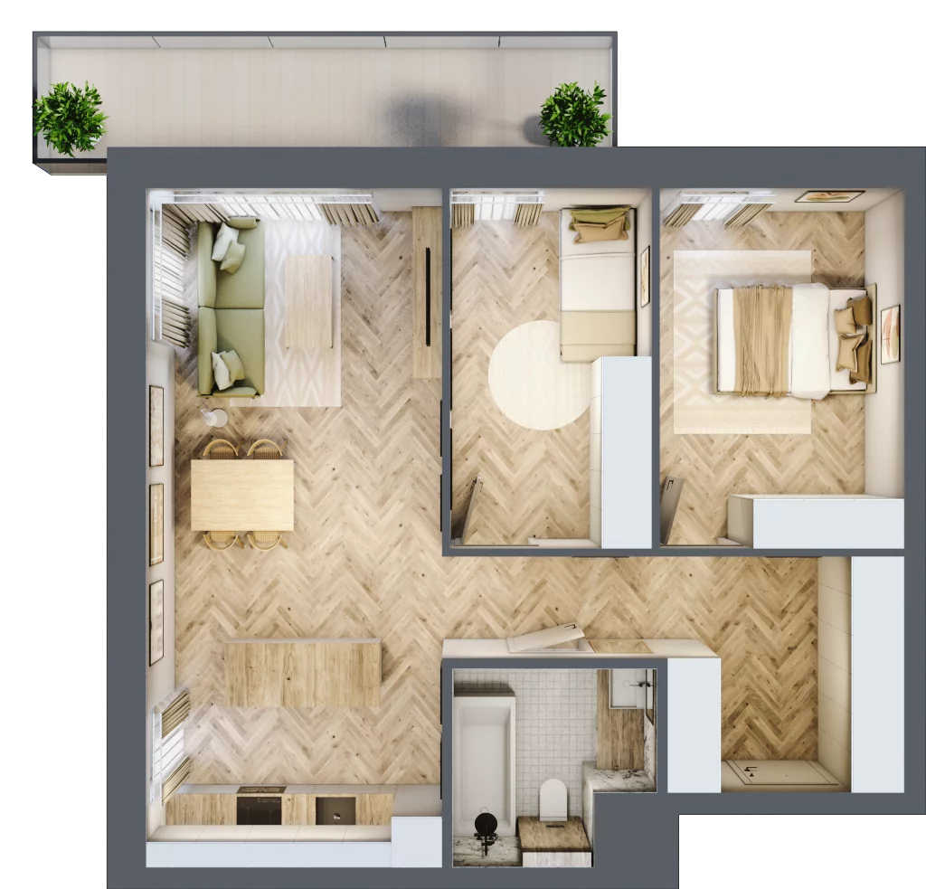 3 pokoje, mieszkanie 69,41 m², piętro 2, oferta nr D24, Nowa Częstochowa Małopolska, Częstochowa, Częstochówka-Parkitka, ul. Małopolska