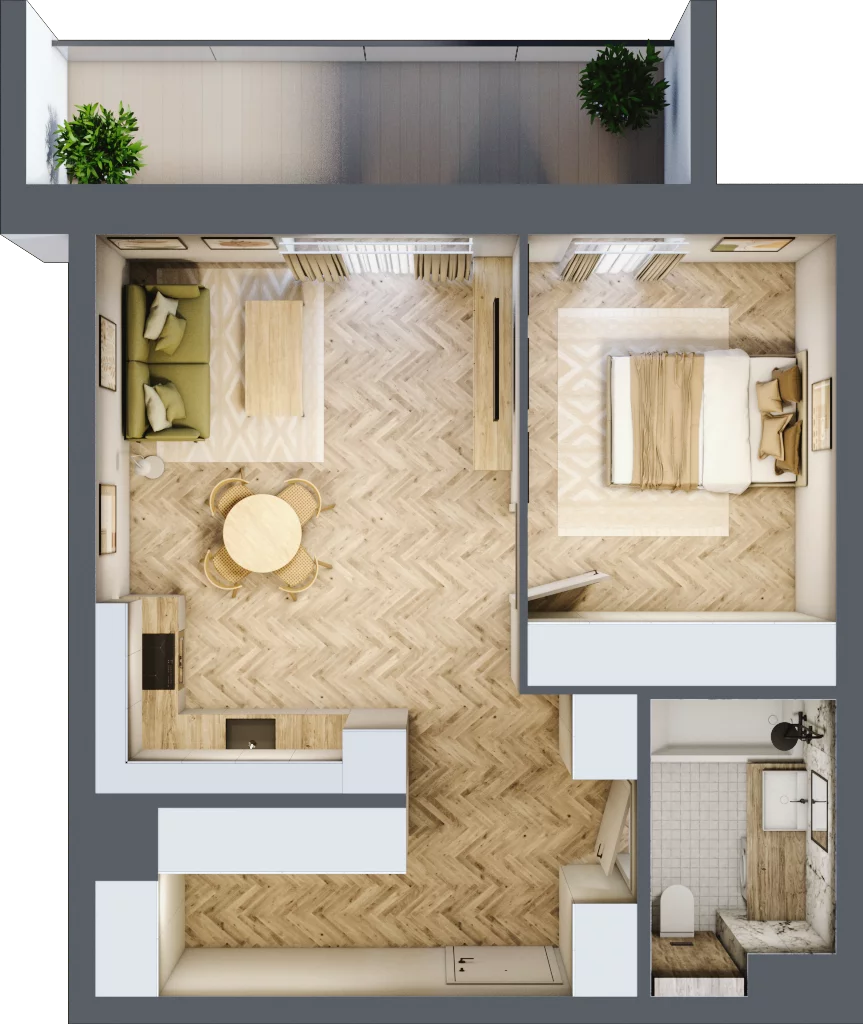 2 pokoje, mieszkanie 49,42 m², piętro 3, oferta nr D26, Nowa Częstochowa Małopolska, Częstochowa, Częstochówka-Parkitka, ul. Małopolska