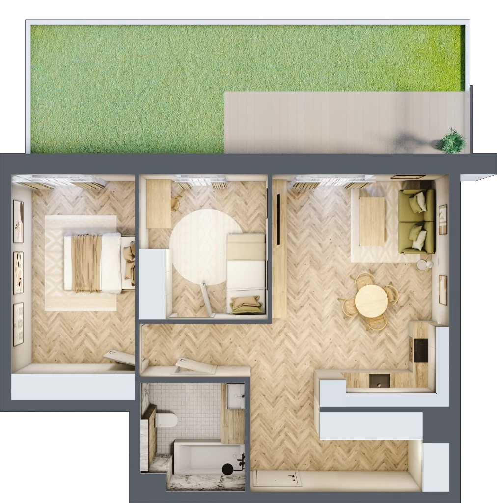 3 pokoje, mieszkanie 64,58 m², parter, oferta nr D7, Nowa Częstochowa Małopolska, Częstochowa, Częstochówka-Parkitka, ul. Małopolska