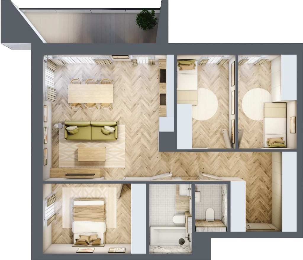 4 pokoje, mieszkanie 78,88 m², piętro 3, oferta nr E29, Nowa Częstochowa Małopolska, Częstochowa, Częstochówka-Parkitka, ul. Małopolska