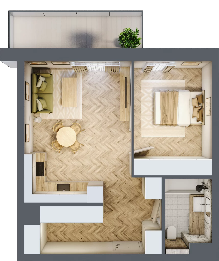 2 pokoje, mieszkanie 49,42 m², piętro 2, oferta nr E18, Nowa Częstochowa Małopolska, Częstochowa, Częstochówka-Parkitka, ul. Małopolska