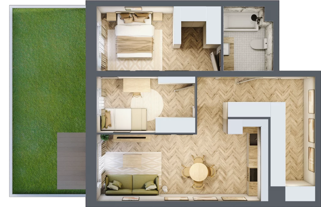 3 pokoje, mieszkanie 60,84 m², parter, oferta nr M7, Nowa Częstochowa Mościckiego, Częstochowa, Częstochówka-Parkitka, ul. Mościckiego