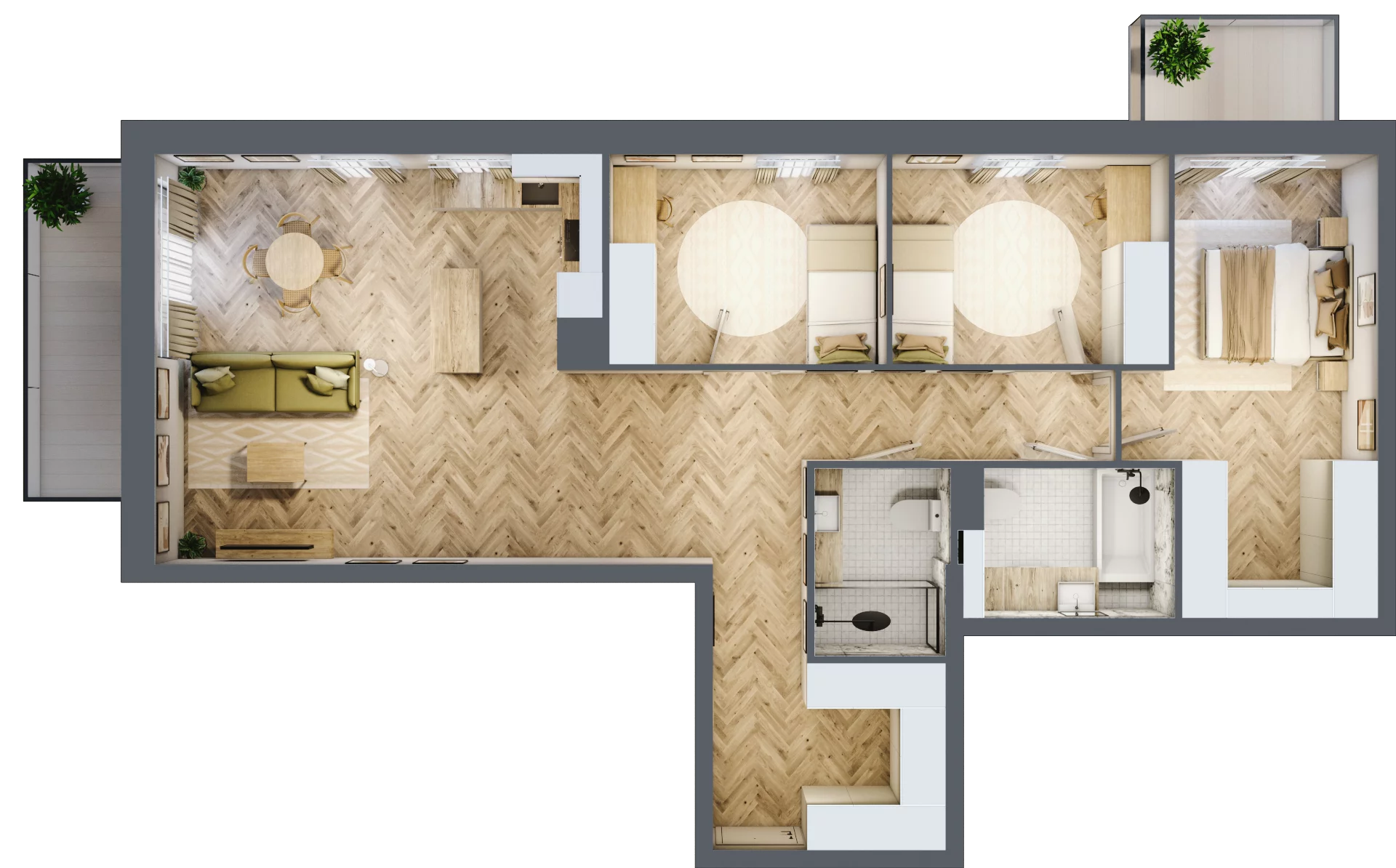 4 pokoje, mieszkanie 100,03 m², piętro 1, oferta nr M13, Nowa Częstochowa Mościckiego, Częstochowa, Częstochówka-Parkitka, ul. Mościckiego