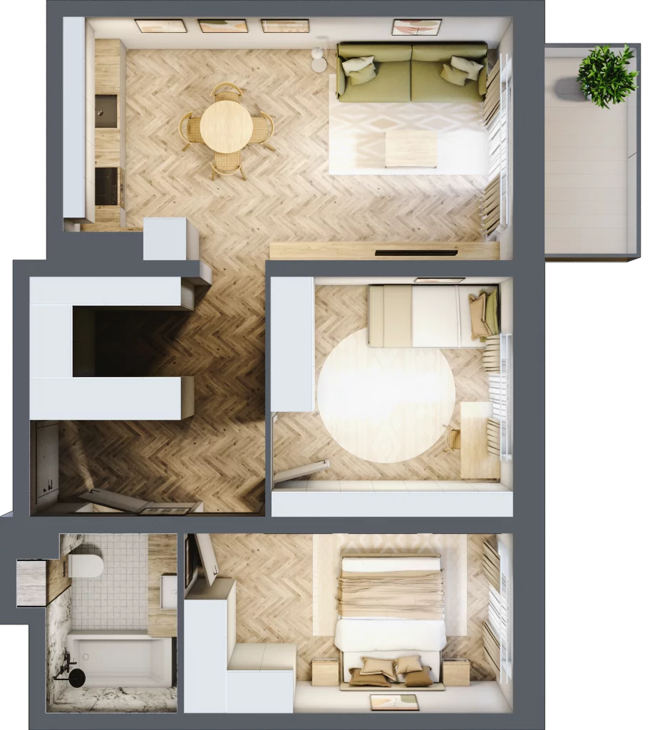 3 pokoje, mieszkanie 59,99 m², piętro 3, oferta nr M77, Nowa Częstochowa Mościckiego, Częstochowa, Częstochówka-Parkitka, ul. Mościckiego