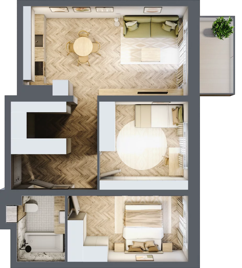 3 pokoje, mieszkanie 59,99 m², piętro 4, oferta nr M85, Nowa Częstochowa Mościckiego, Częstochowa, Częstochówka-Parkitka, ul. Mościckiego
