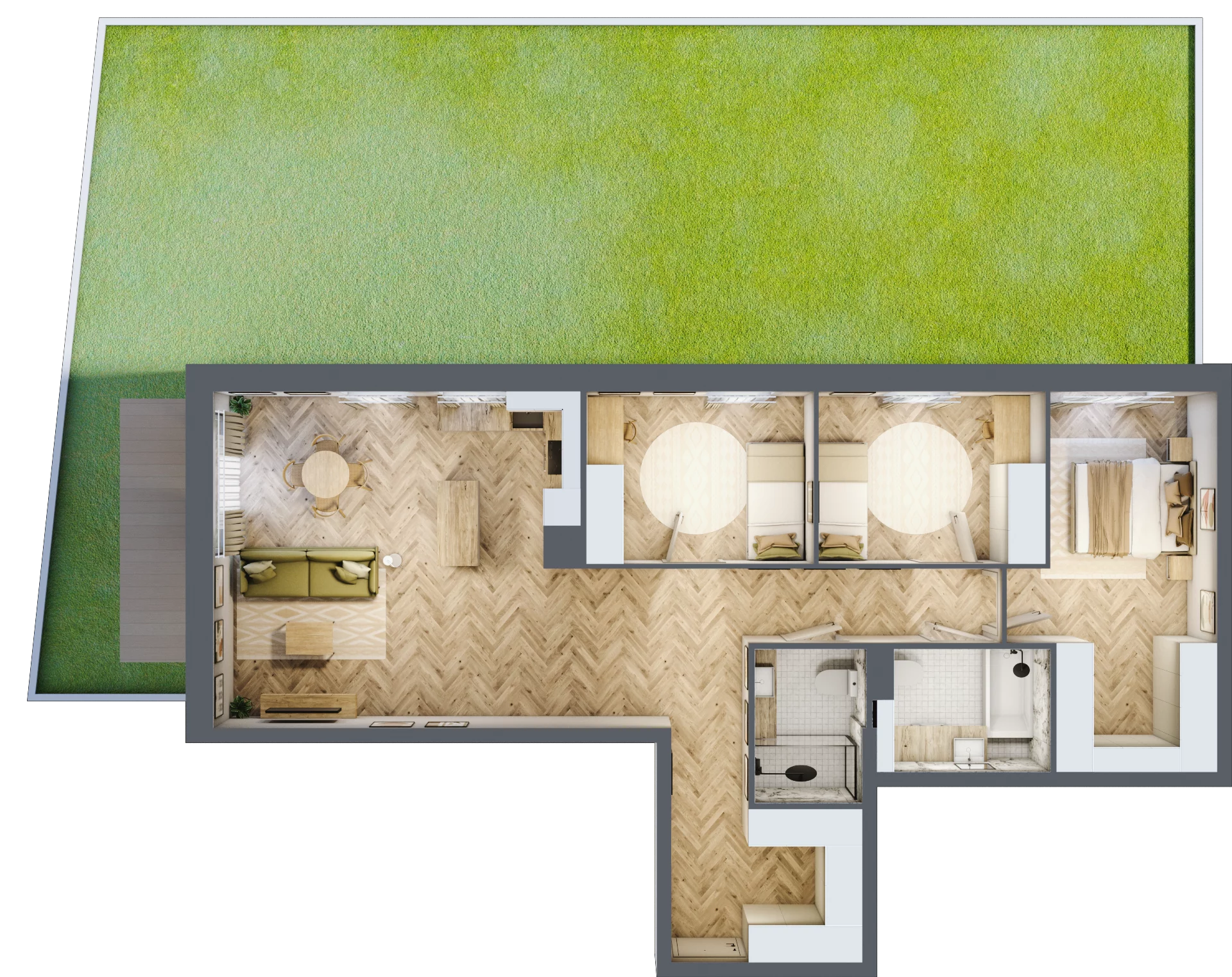 4 pokoje, mieszkanie 100,03 m², parter, oferta nr M5, Nowa Częstochowa Mościckiego, Częstochowa, Częstochówka-Parkitka, ul. Mościckiego