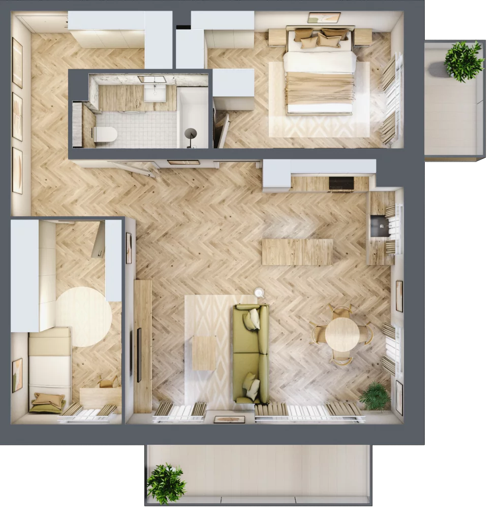 3 pokoje, mieszkanie 72,06 m², piętro 1, oferta nr M60, Nowa Częstochowa Mościckiego, Częstochowa, Częstochówka-Parkitka, ul. Mościckiego