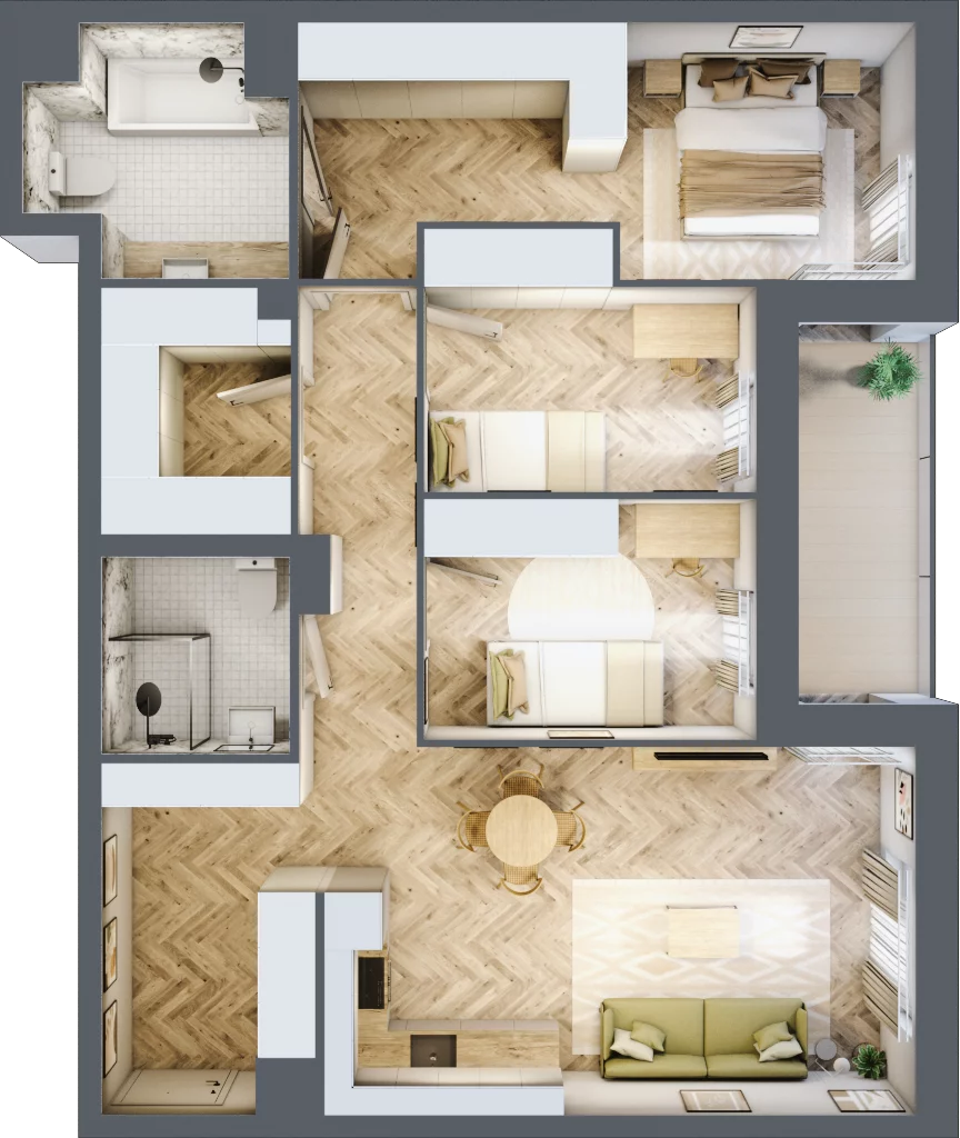 4 pokoje, mieszkanie 85,67 m², piętro 4, oferta nr M86, Nowa Częstochowa Mościckiego, Częstochowa, Częstochówka-Parkitka, ul. Mościckiego