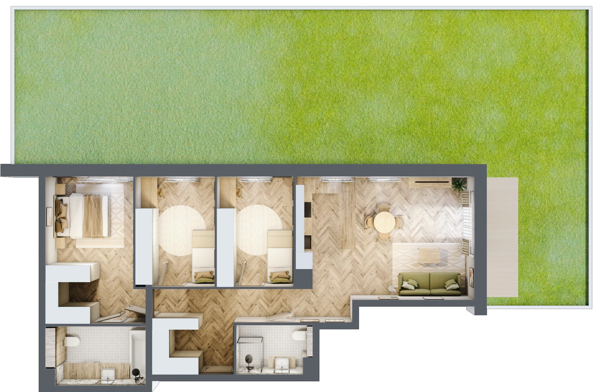 4 pokoje, mieszkanie 91,58 m², parter, oferta nr M4, Nowa Częstochowa Mościckiego, Częstochowa, Częstochówka-Parkitka, ul. Mościckiego