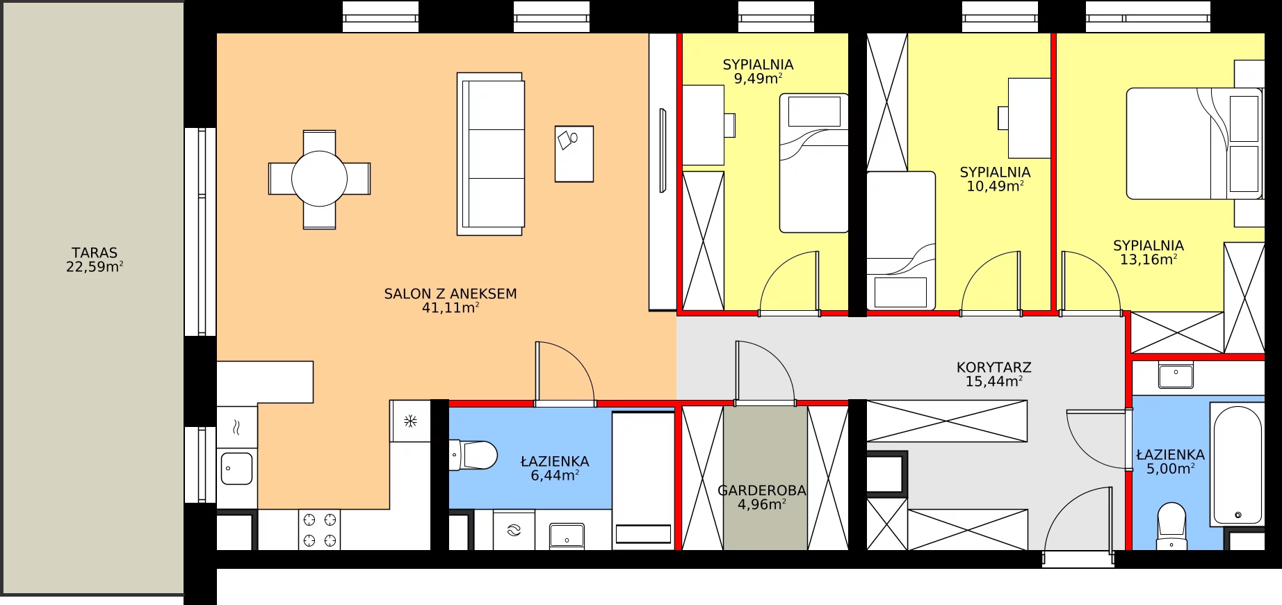 Zalety mieszkania 106.09 m², M88