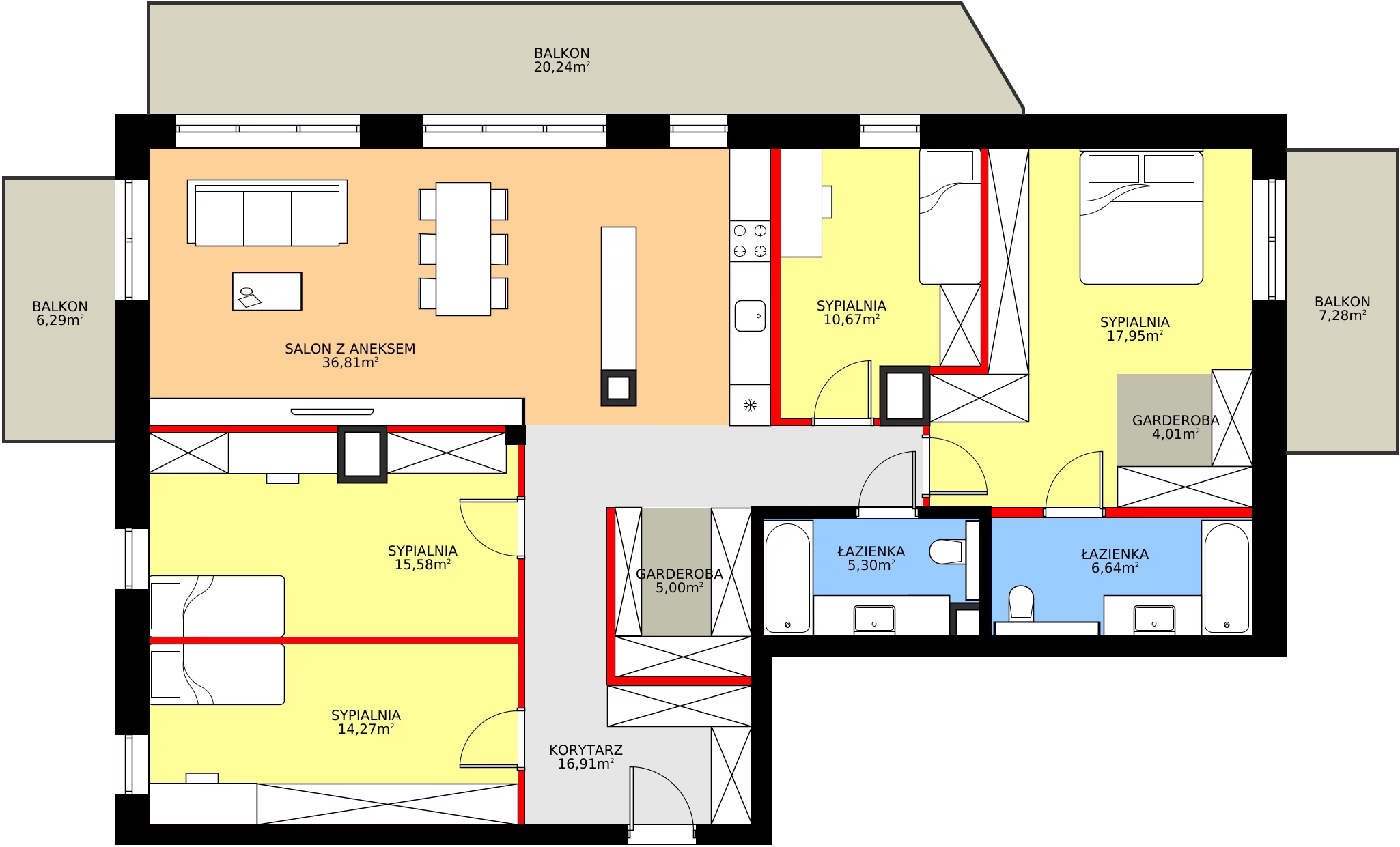 Zalety mieszkania 137.37 m², 26