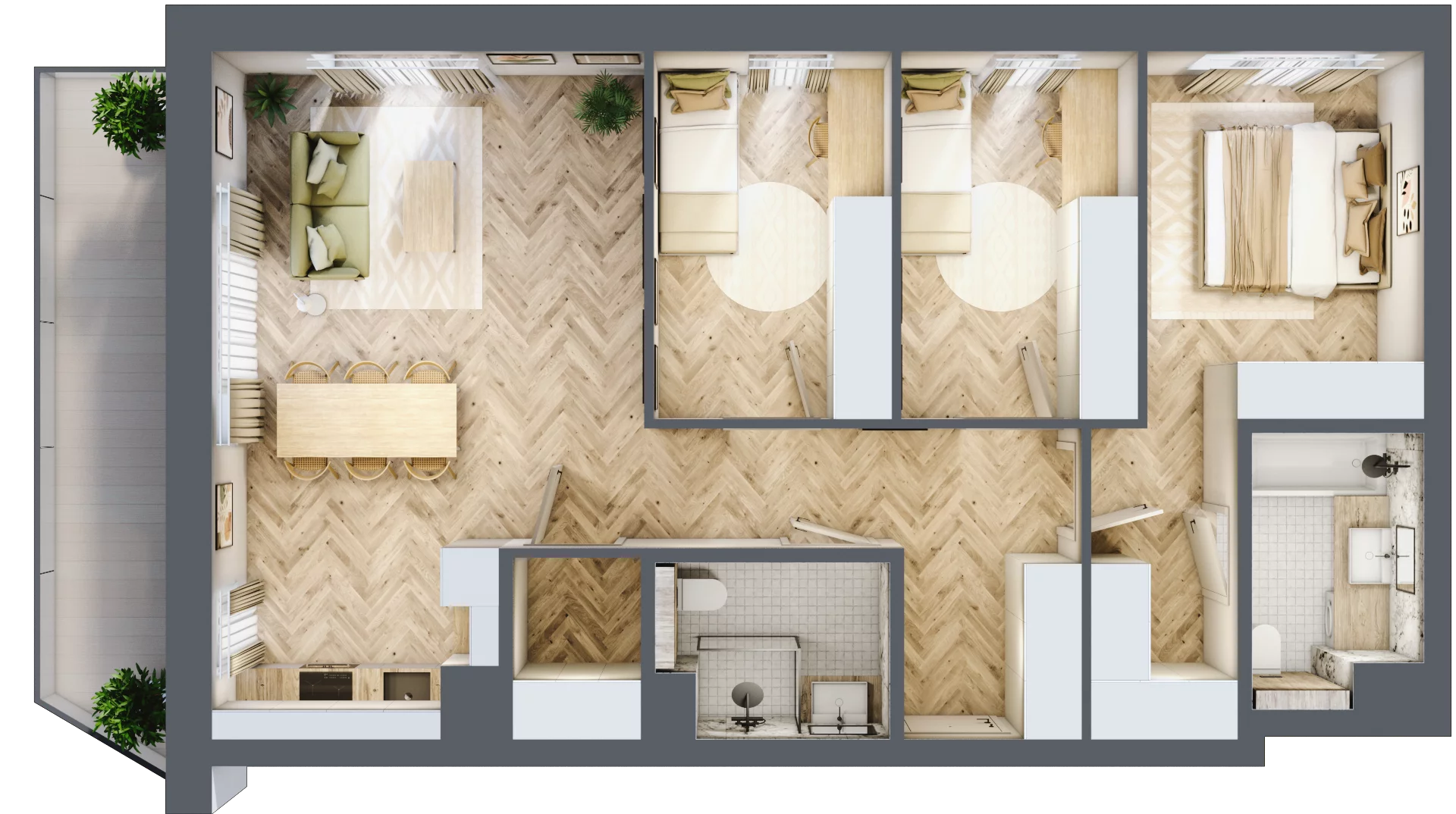 4 pokoje, mieszkanie 84,89 m², piętro 3, oferta nr 47, Nowy Sosnowiec, Sosnowiec, Zagórze, ul. Braci Mieroszewskich