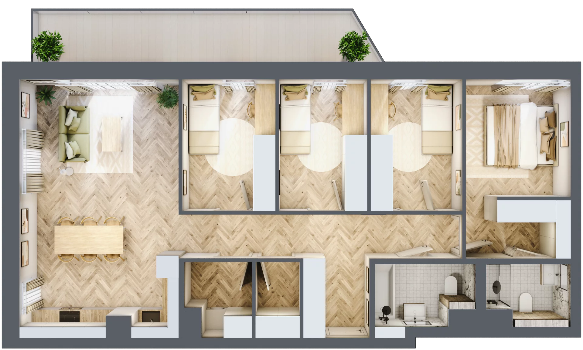 5 pokoi, mieszkanie 101,59 m², piętro 4, oferta nr 53, Nowy Sosnowiec, Sosnowiec, Zagórze, ul. Braci Mieroszewskich
