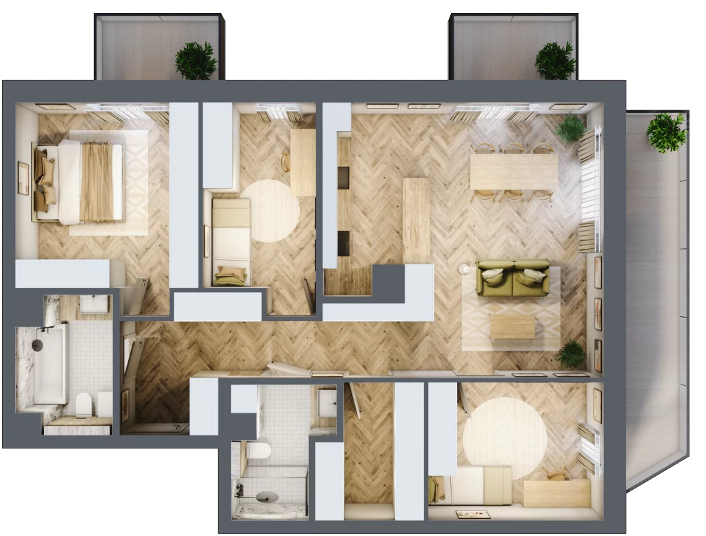 4 pokoje, mieszkanie 98,98 m², piętro 4, oferta nr 52, Nowy Sosnowiec, Sosnowiec, Zagórze, ul. Braci Mieroszewskich